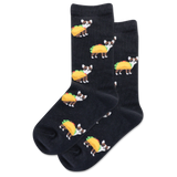 Black HOTSOX Kids' Taco Terrier Crew Sock