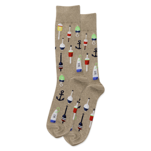 Hemp Heather HOTSOX Men's Buoy Crew Socks