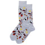 Blue Heather HOTSOX Men's Snorkel Crew Socks