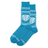 Turquoise HOTSOX Men's Have A Nice Day Crew Socks