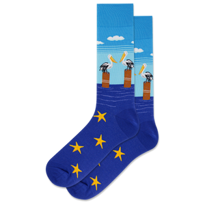 Turquoise HOTSOX Men's Pelicans Crew Sock