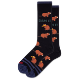 Socks with beaver design and 'Dam It' text on a white background thumbnail