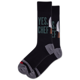 Black socks with text and knife graphics on a white background thumbnail