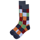 Colorful checkered sock on a white background