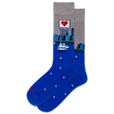 Gray Heather HOTSOX Men's Boston Crew Socks