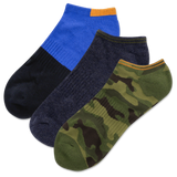 Olive HOTSOX Men's Camouflage Low Cut 3 Pack Socks