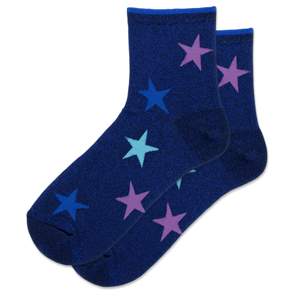 Navy HOTSOX Women's Metallic Stars Anklet