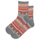 Gray HOTSOX Women's Mushroom Jaquard Anklet