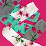 HOTSOX Women's Hibiscus Floral Crew thumbnail