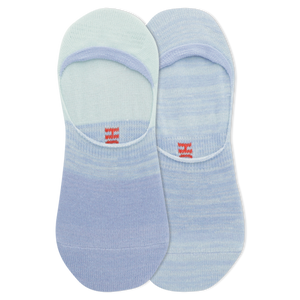 Blue HOTSOX Women's Colorblock Random 2 Pack Liner Socks