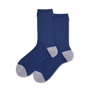 Dark Blue HOTSOX Women's Contrast Heel and Toe Socks