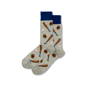 HOTSOX Men's Novelty Baseball Crew Socks