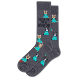 HOTSOX Men's Trust Me I'm a Dogtor Crew Socks