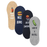 HOTSOX Men's Verbiage Liner Socks 4 Pack