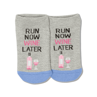 HOTSOX Women's Run Now Wine Later Ankle Socks