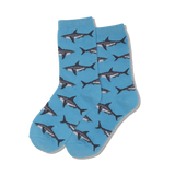 HOTSOX Kid's Great White Sharks Crew Socks