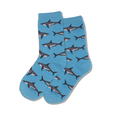 HOTSOX Kid's Great White Sharks Crew Socks