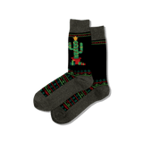HOTSOX Men's Christmas Cactus Crew Socks
