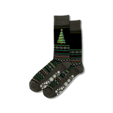 HOTSOX Men's Christmas Tree Crew Socks