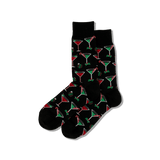HOTSOX Men's Christmas Cocktails Crew Socks
