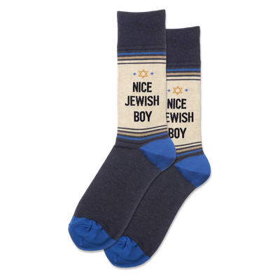 HOTSOX Men's Nice Jewish Boy Crew Socks