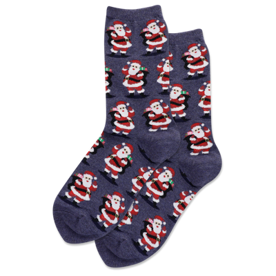 HOTSOX Women's Santa with Presents Crew Socks