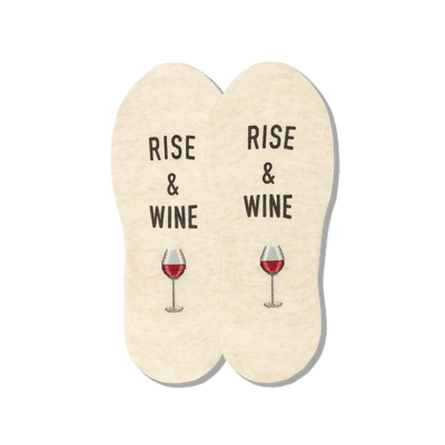 HOTSOX Women's Rise and Wine No Show Socks