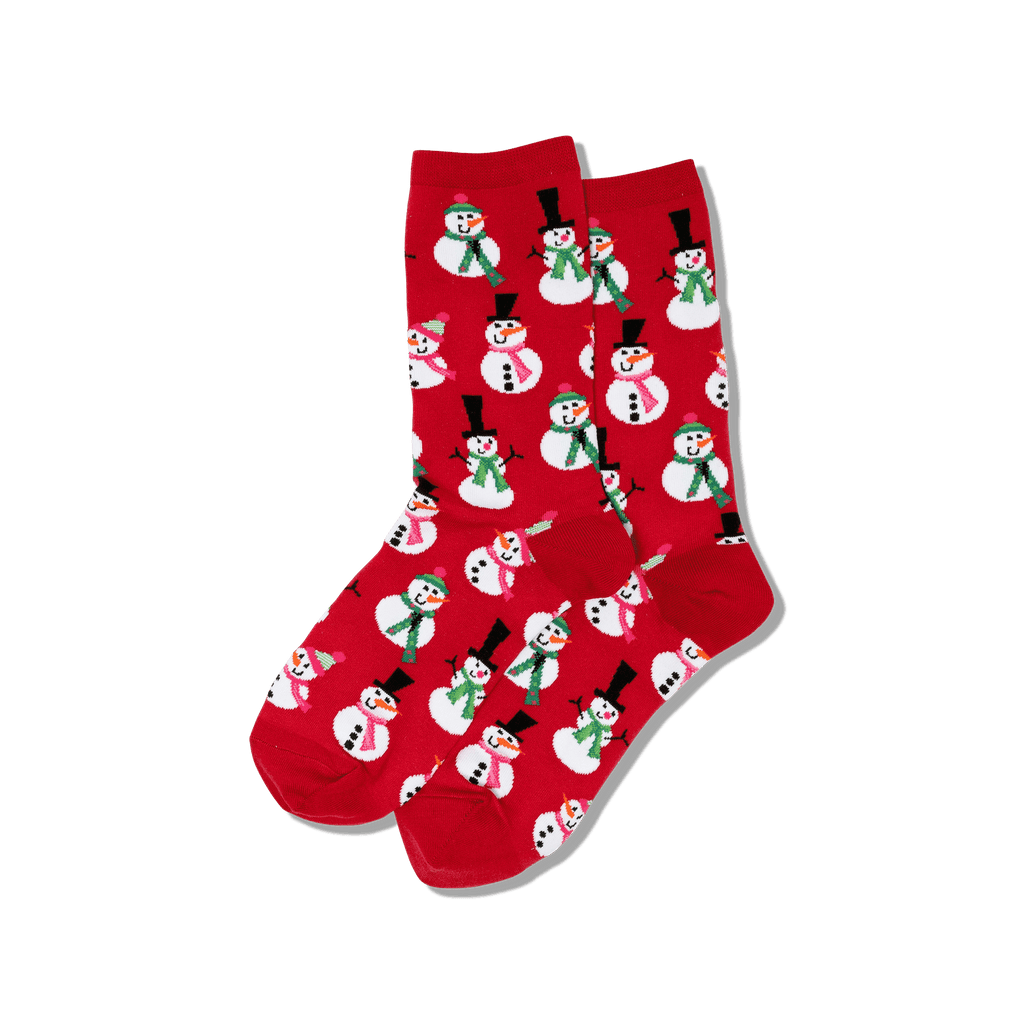HOTSOX Women's Snowmen Crew Socks