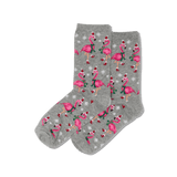 Women's Santa Flamingos Crew Socks