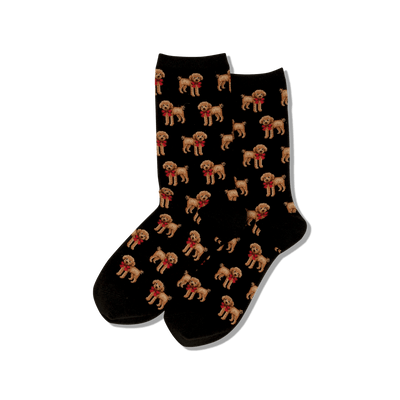 Women's Poodle and Bow Socks