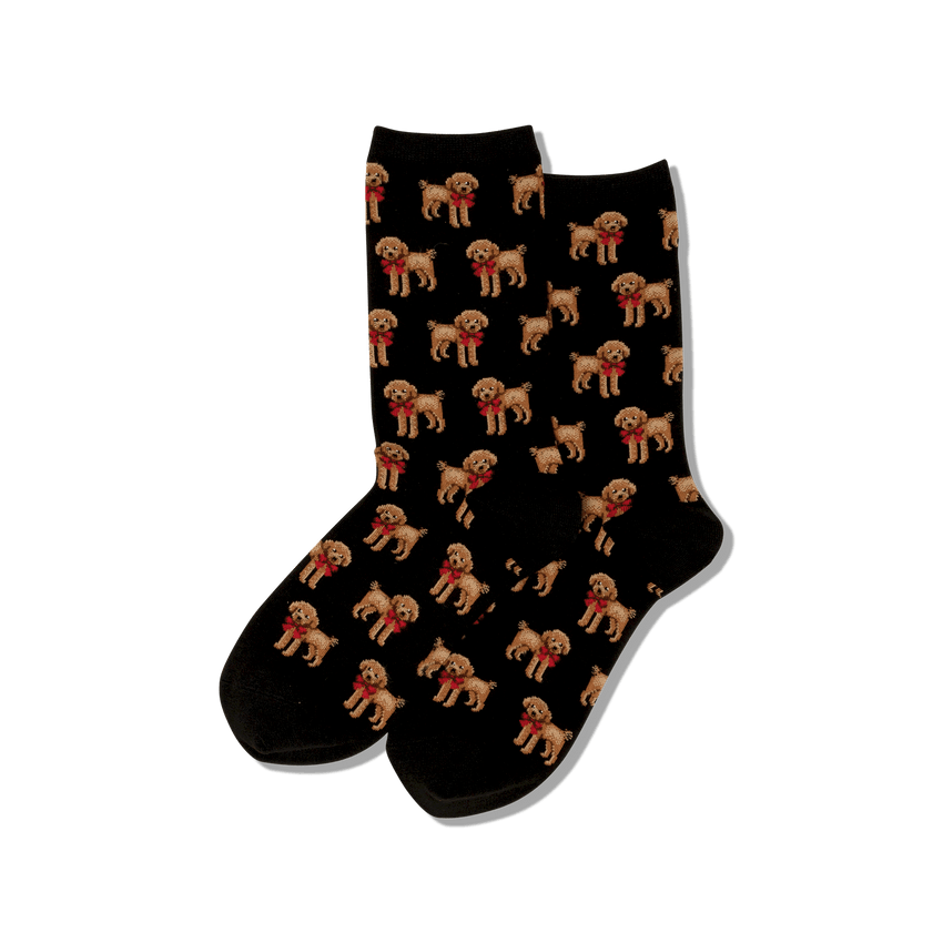 HOTSOX Women's Poodle and Bow Socks