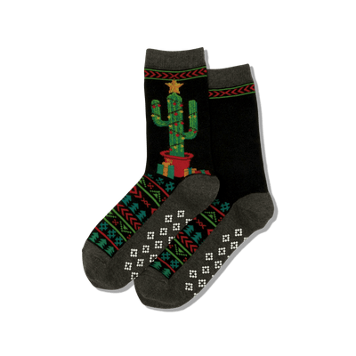 Women's Christmas Cactus Crew Socks