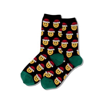 Women's Santa Smile Emoji Socks