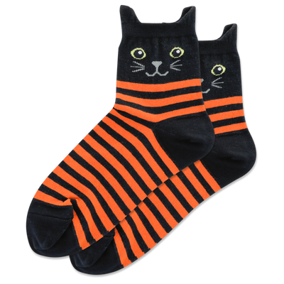 HOTSOX Women's Cat Stripe Anklet Socks