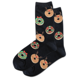 HOTSOX Women's Christmas Donut Crew Socks