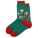 HOTSOX Women's Joy Peace Love Crew Socks thumbnail