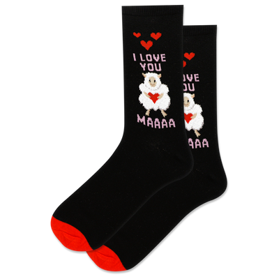 HOTSOX Women's I Love You Maaaa Crew Sock
