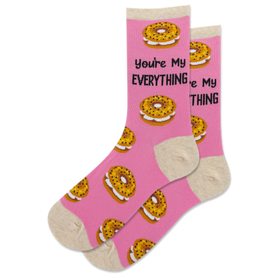 HOTSOX Women's You're My Everything Bagel Crew Sock