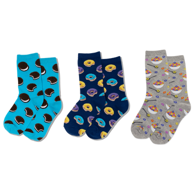 HOTSOX Kid's Assorted Sweets Socks 3 Pair Pack