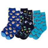 HOTSOX Kid's Pufferfish Crew Socks 3 Pack thumbnail