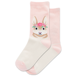 HOTSOX Kid's Flower Crown Bunny Crew Socks