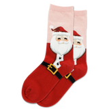 HOTSOX Kid's Fuzzy Santa Crew Socks