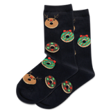 HOTSOX Kid's Christmas Donut Crew Socks