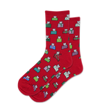 HOTSOX Christmas Present Cat Crew Sock