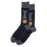 HOTSOX Men's Check Out My Six Pack Crew Socks