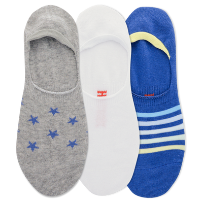 HOTSOX Men's Stars & Stripes 3 Pack Liner Socks