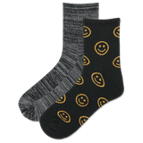 HOTSOX Men's Smiley Face Ankle Sock 2 Pair Pack