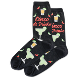 HOTSOX Women's Cinco De Drinko Crew Socks