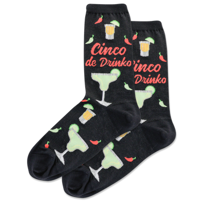 HOTSOX Women's Cinco De Drinko Crew Socks