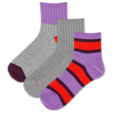 HOTSOX Women's Rib Stripe Anklet Sock 3 Pack thumbnail